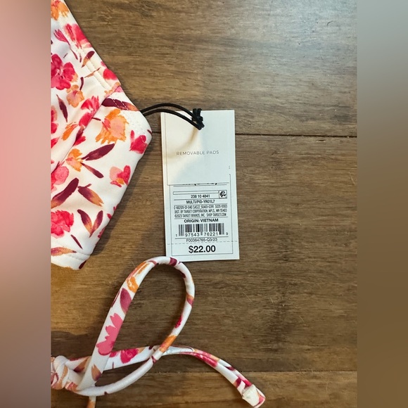 NWT Shade & Shore Pink Ditsy Floral Bikini - Picture 6 of 9